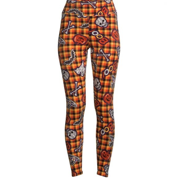 Juniors' Halloween Velour Leggings - Picture 1 of 7